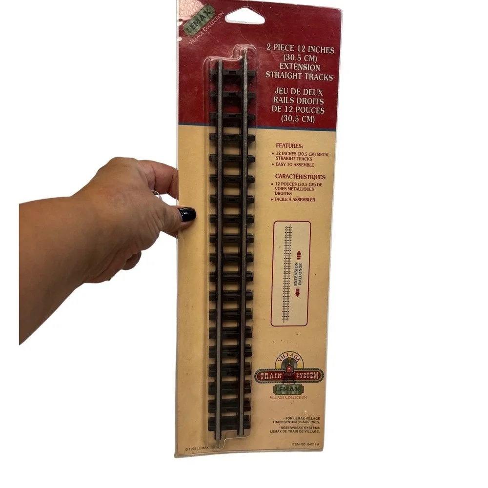 Lemax Village Collection | 12 Inch Extension | Straight Tracks | 2‎ Piece